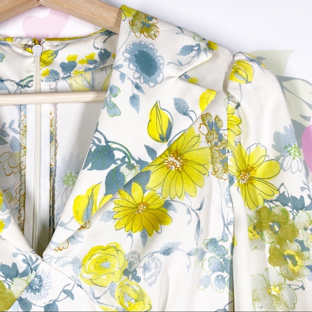 Vintage Handmade Floral Print Empire Cut Tie Maxi Dress XS - Picture 3 of 15